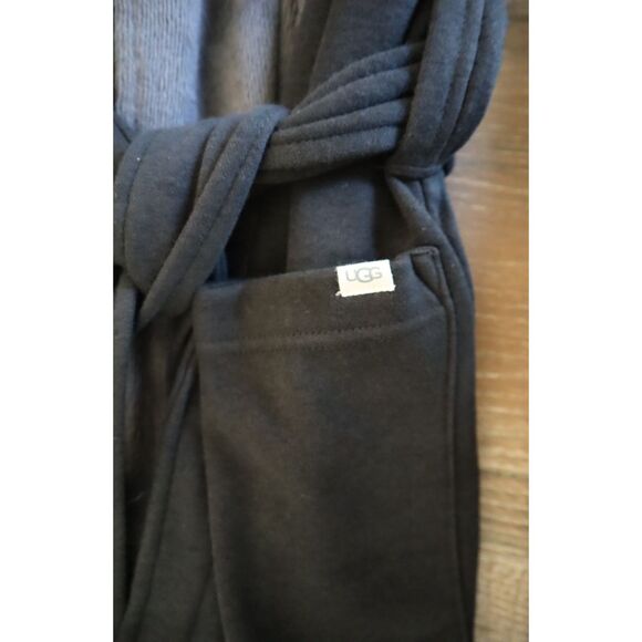 UGG 1096932 Men's Sz XL/2XL Black Heather Robinson Cotton Fleece Robe - Picture 9 of 11